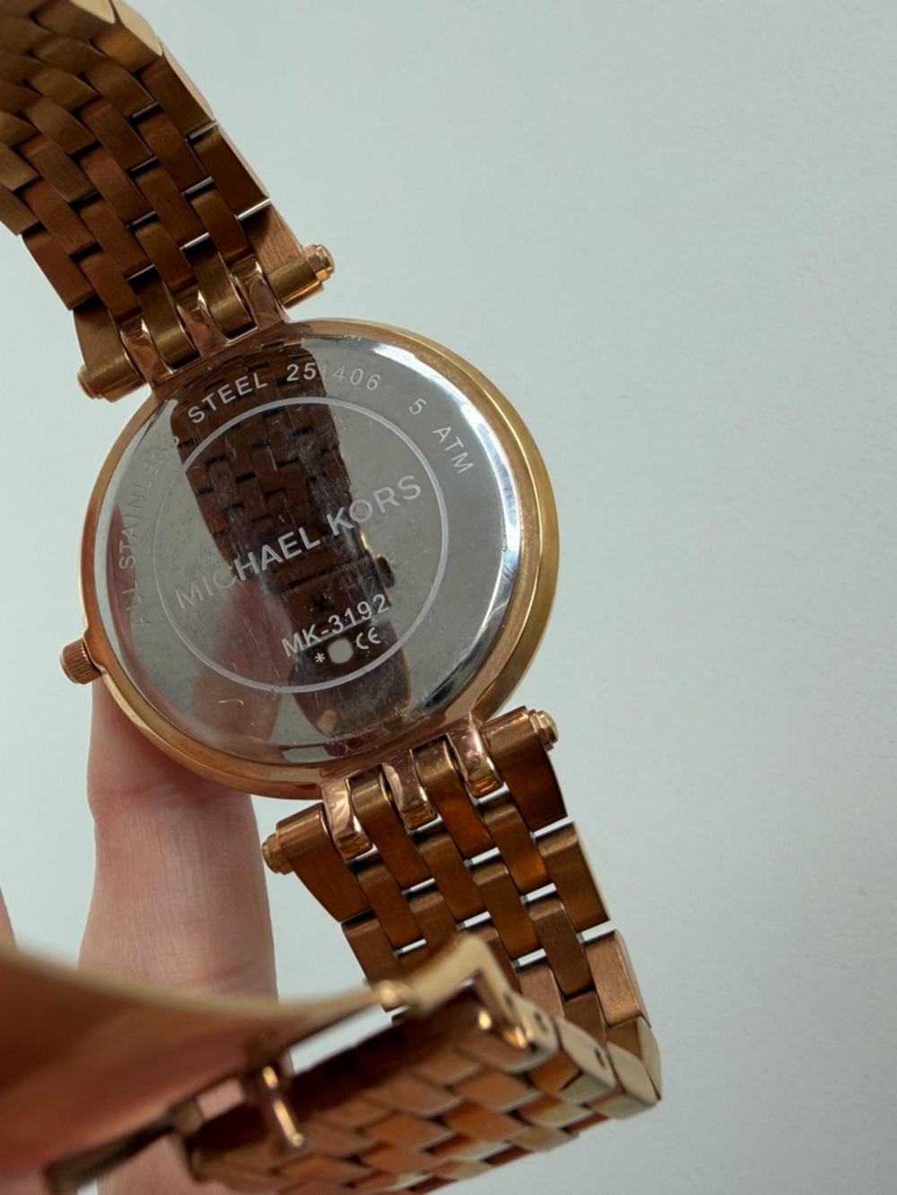 Michael Kors Darci 3 Hand Watch with Glitz Accents Rose Gold - Picture 4 of 8